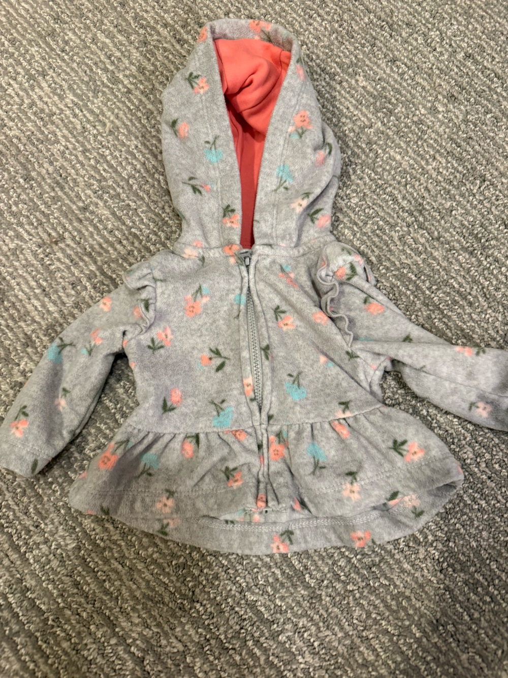 Baby Girl Clothes Bundle 0-3 Months 7 Piece Floral Hoodie Bodysuits Outfit Lot - Picture 12 of 15